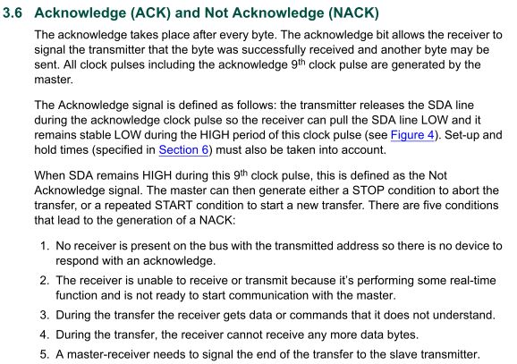i2c信号的ACK与NACK